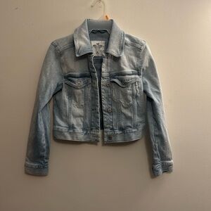 Hollister Crop Distressed Jean Jacket Womens XS